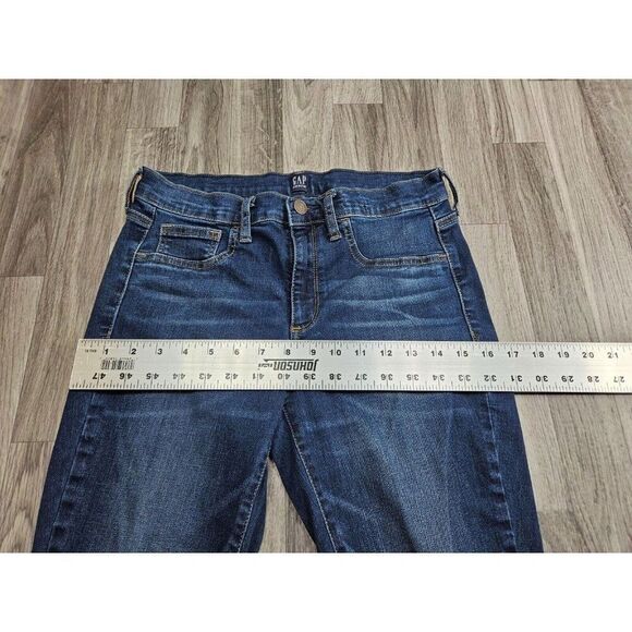(3/$35) Gap Size 29 / 8 Regular Distressed Skinny Favorite Blue Jeans Jeggings - Picture 9 of 12